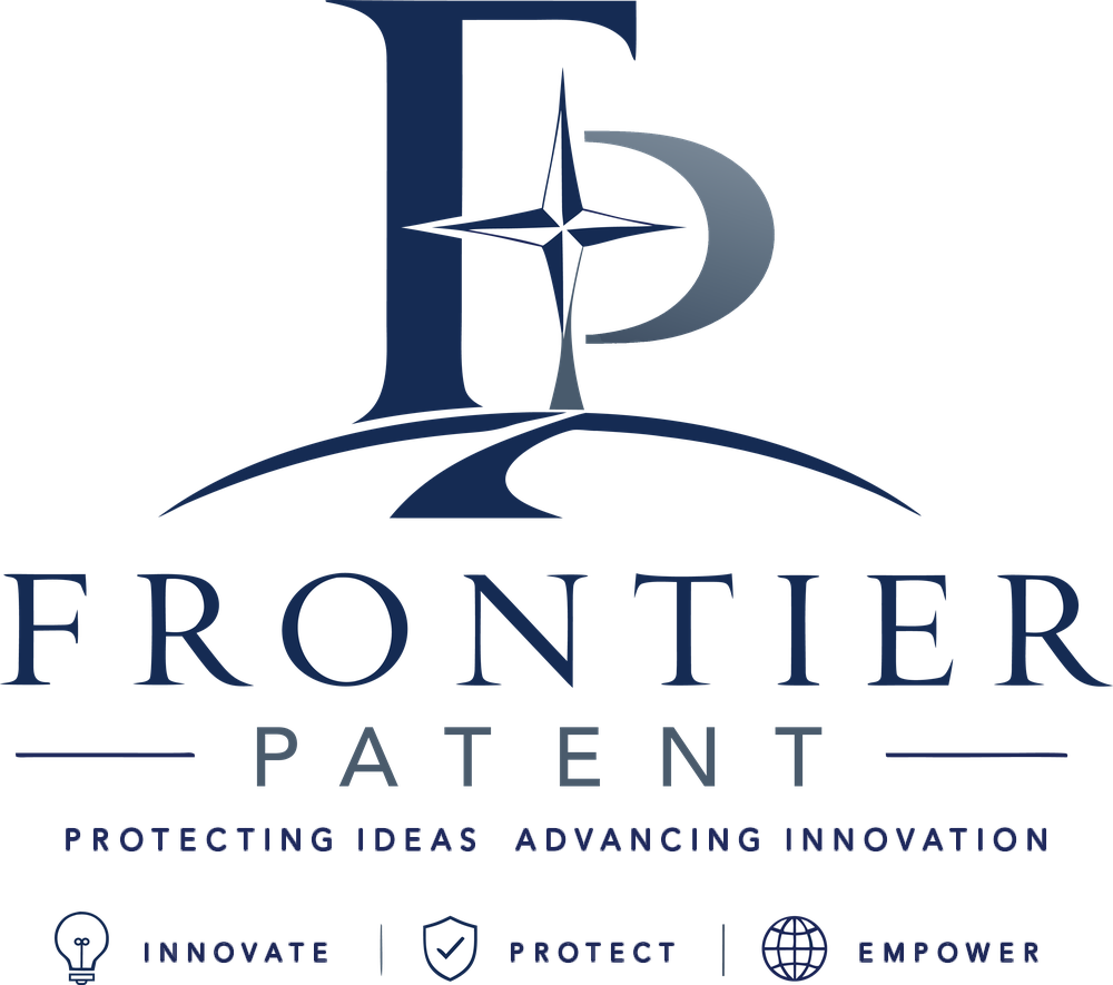 Frontier Patent LLC logo: Protecting ideas, advancing innovation